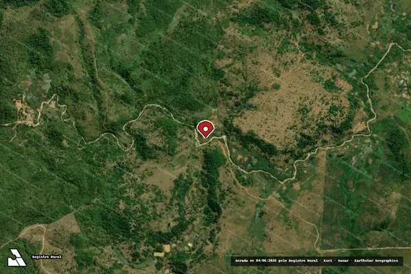 Imagem de satélite — Embargo IBAMA — Infração referente a Qualidade Ambiental — Curionópolis/PA