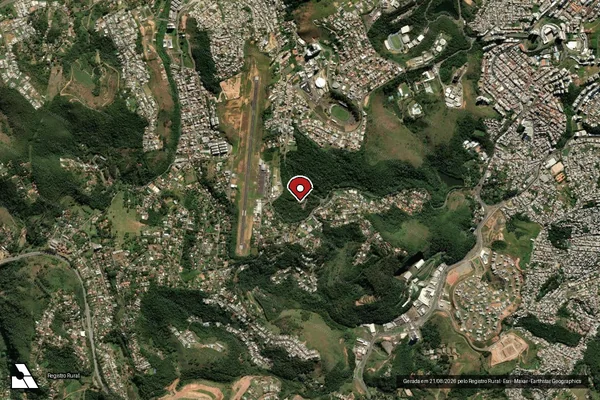 Imagem de satélite de Infração da Fauna em Juiz de Fora - MG (marcador da localização)