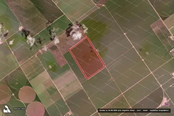 Imagem de satélite — Embargo IBAMA — Infração da Flora — Jaborandi/BA