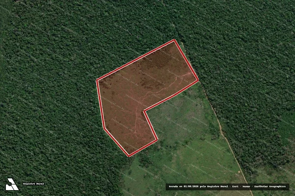 Imagem de satélite de Infração Ambiental em Lábrea - AM