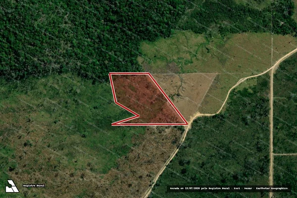 Imagem de satélite — Embargo IBAMA — Infração da Flora - Colniza/MT