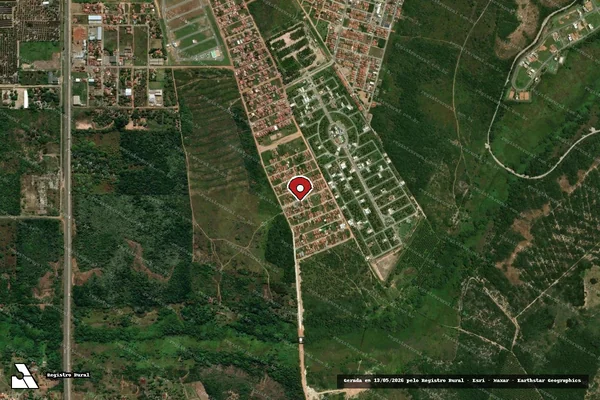 Imagem de satélite — Embargo IBAMA — Infração de Administração Ambiental(Não Classificada-Móvel) — Parnamirim/RN
