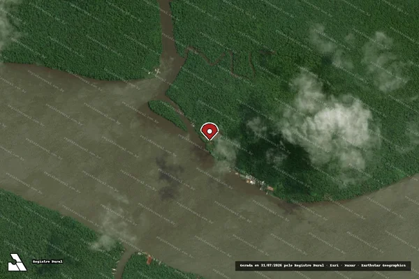 Imagem de satélite — Embargo IBAMA — Infração da Flora — Anajás/PA