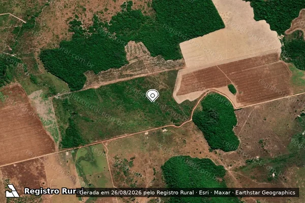 Imagem de satélite — Embargo IBAMA — Desmatamento - Vila Rica/MT