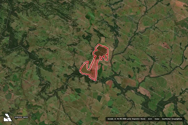 Imagem de satélite de Infração da Flora em Bossoroca - RS