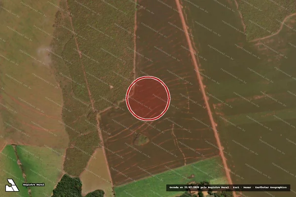 Imagem de satélite de Infração Ambiental em Canarana - MT