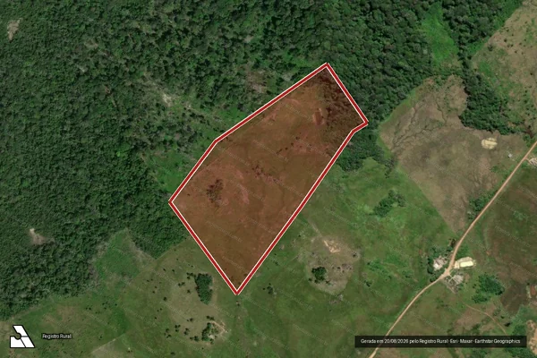 Imagem de satélite de Infração da Flora em Caracaraí - RR