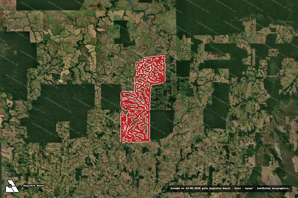 Imagem de satélite — Embargo IBAMA — Infração Ambiental - Chupinguaia/RO