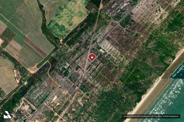Imagem de satélite — Embargo IBAMA — Infração Ambiental — Feliz Deserto/AL