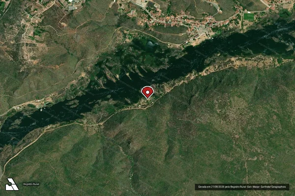 Imagem de satélite de Infração Ambiental em Canindé de São Francisco - SE (marcador da localização)