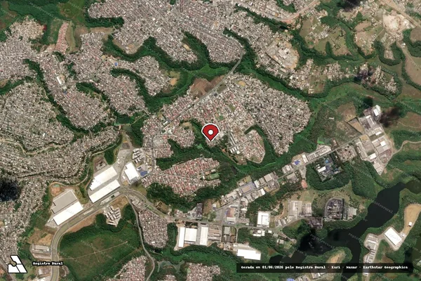Imagem de satélite — Embargo IBAMA — Infração da Fauna - Serra/ES