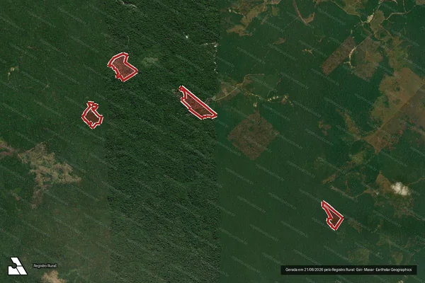Imagem de satélite de Infração da Flora em Itaituba - PA