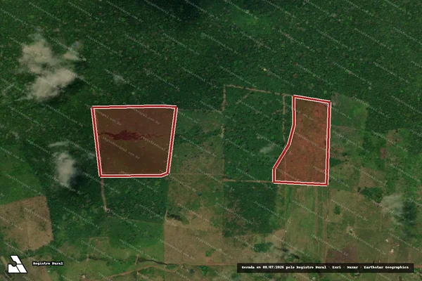 Imagem de satélite de Infração da Flora em Rorainópolis - RR
