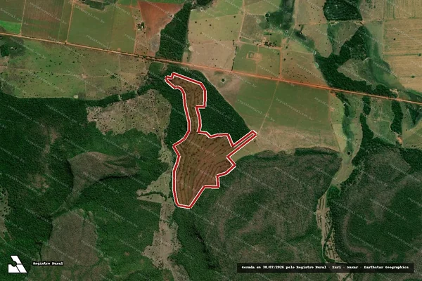 Imagem de satélite de Infração da Flora em Pontes e Lacerda - MT