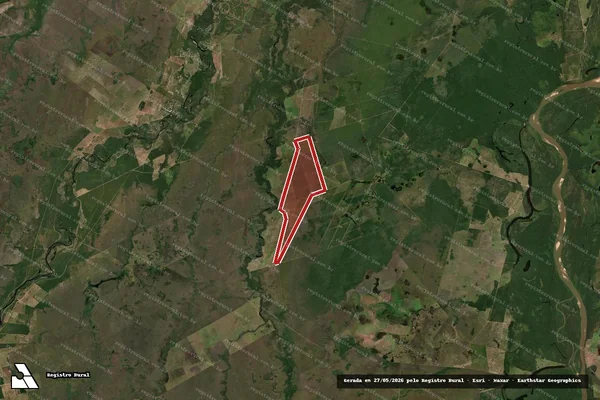 Imagem de satélite de Infração da Flora em Cocalinho - MT