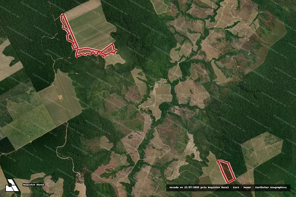 Imagem de satélite — Embargo IBAMA — Infração da Flora - Rondon Do Pará/PA