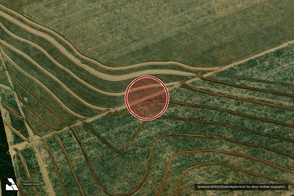 Imagem de satélite — Embargo IBAMA — Infração da Flora - Correntina/BA