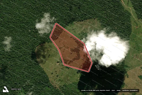 Imagem de satélite — Embargo IBAMA — Infração da Flora — Xapuri/AC