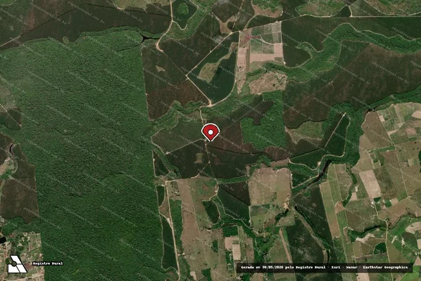 Imagem de satélite — Embargo IBAMA — Infração Ambiental — Alcobaça/BA