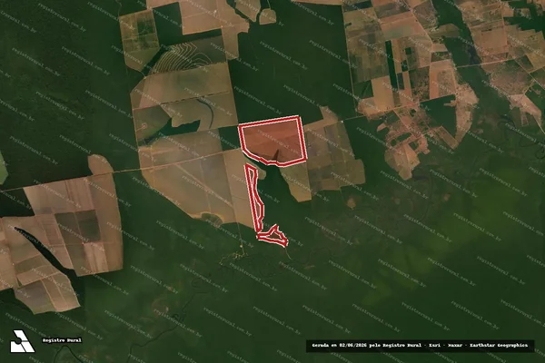 Imagem de satélite de Infração Ambiental em Feliz Natal - MT