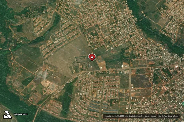 Imagem de satélite de Infração Ambiental em Altamira - PA (marcador da localização)