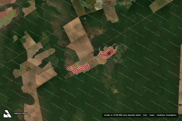 Imagem de satélite — Embargo IBAMA — Infração da Flora - Brasnorte/MT