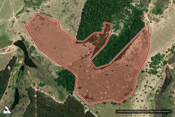 Imagem de satélite de Infração Ambiental em Guaratinga - BA