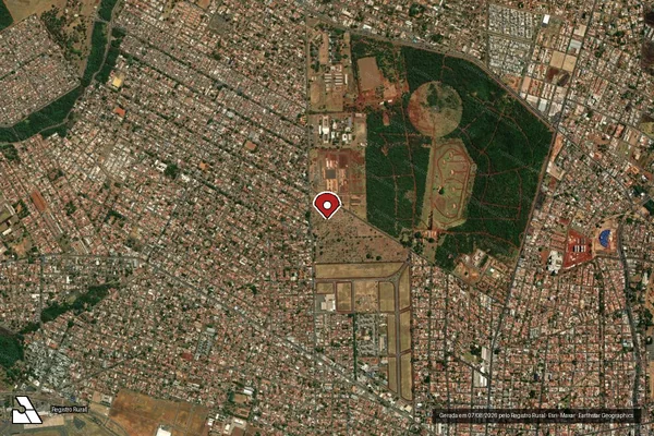 Imagem de satélite — Embargo IBAMA — Infração Ambiental - Campo Grande/MS