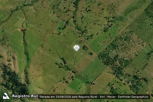 Imagem de satélite de Infração Ambiental em Vale do Paraíso - RO (marcador da localização)