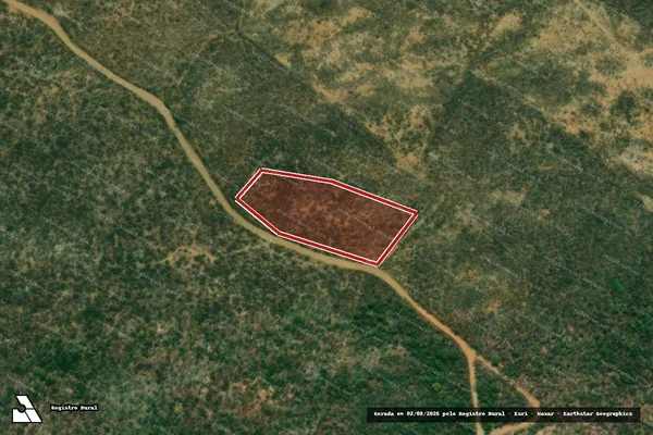 Imagem de satélite — Embargo IBAMA — Infração da Flora — Santana dos Garrotes/PB