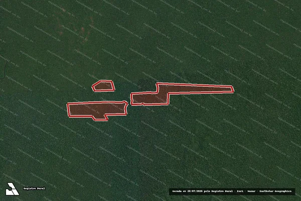 Imagem de satélite de Infração Ambiental em Lábrea - AM