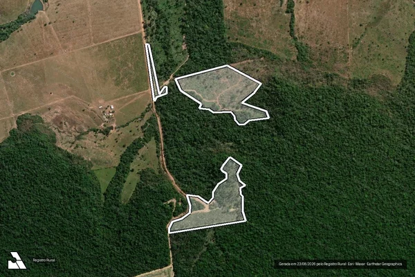 Imagem de satélite de Infração da Flora em Nova Canaã do Norte - MT