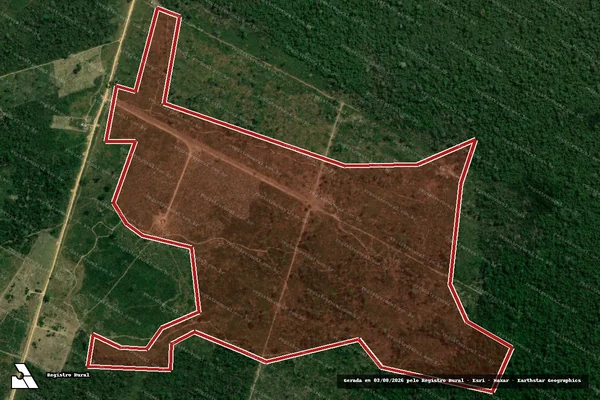 Imagem de satélite de Infração Ambiental em Uruará - PA