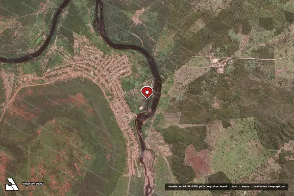 Imagem de satélite — Embargo IBAMA — Infração Ambiental — Itaeté/BA