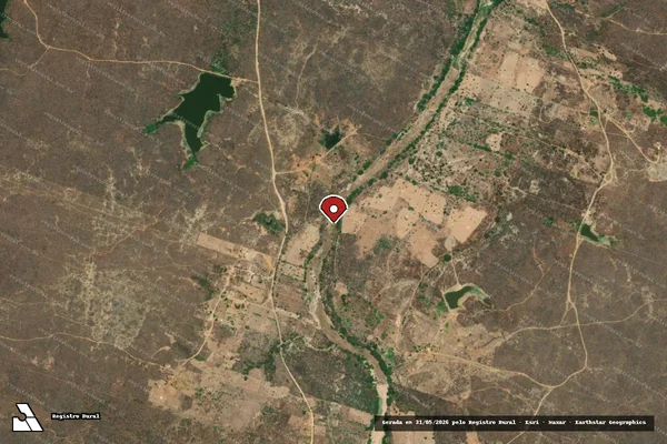 Imagem de satélite — Embargo IBAMA — Infração de Licenciamento(Não Classificada-Móvel) — Caridade/CE