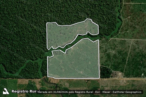 Imagem de satélite de Infração da Flora em Candeias do Jamari - RO