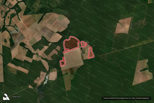 Imagem de satélite de Infração da Flora em Nova Ubiratã - MT
