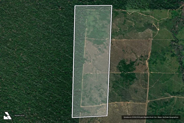 Imagem de satélite de Infração da Flora em Lábrea - AM