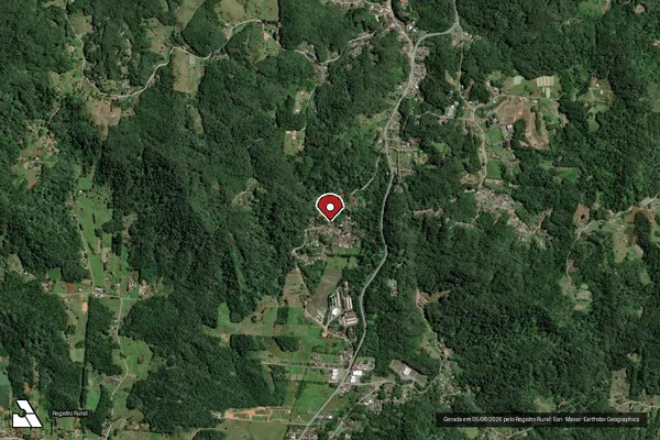 Imagem de satélite — Embargo Ambiental - Blumenau/SC