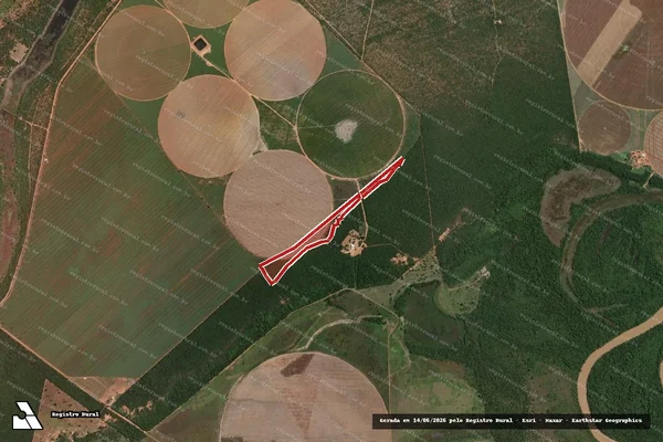 Imagem de satélite de Infração da Flora em Paracatu - MG