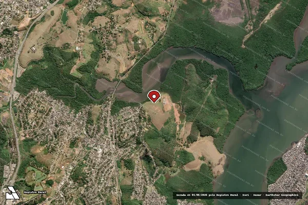 Imagem de satélite de Infração Ambiental em Cariacica - ES (marcador da localização)
