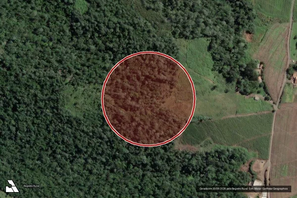 Imagem de satélite de Infração Ambiental em Santa Terezinha - SC