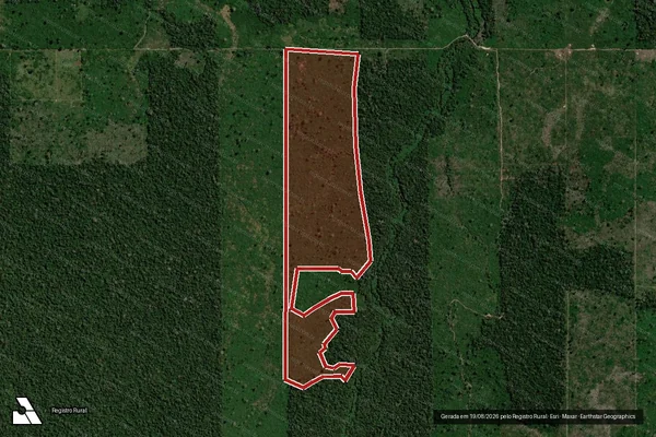 Imagem de satélite de Infração Ambiental em Candeias do Jamari - RO