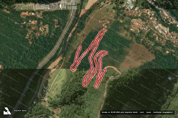 Imagem de satélite de Infração da Flora em Petrópolis - RJ