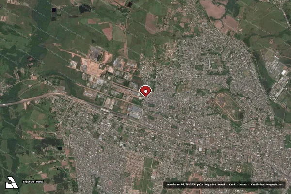 Imagem de satélite de Infração de Licenciamento(Não Classificada-Móvel) em Santa Maria - RS (marcador da localização)