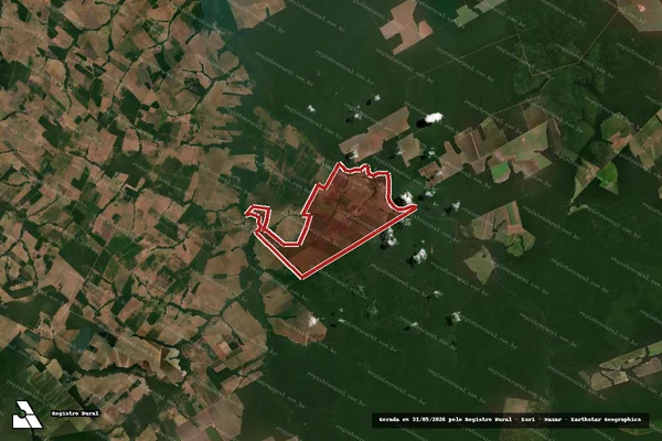 Imagem de satélite de Infração Ambiental em Brasnorte - MT