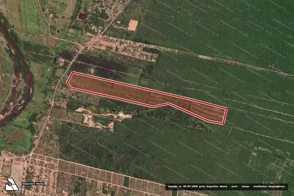 Imagem de satélite — Embargo IBAMA — Infração da Flora — Paracuru/CE