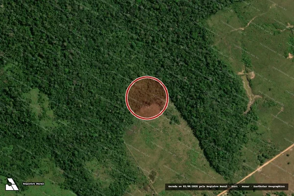 Imagem de satélite de Desmatamento em Cruzeiro do Sul - AC