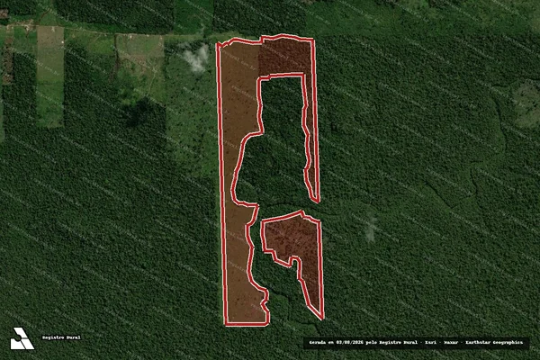 Imagem de satélite de Infração da Flora em Candeias do Jamari - RO