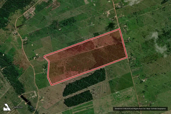 Imagem de satélite de Infração da Flora em Candeias do Jamari - RO